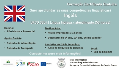 FORMAÇÃO CERTIFICADA GRATUITA | LÍNGUA INGLESA
