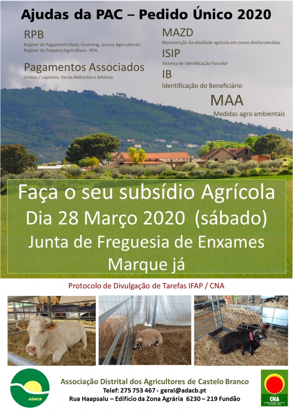 Candidatura ao Subsídio Agrícola 2020