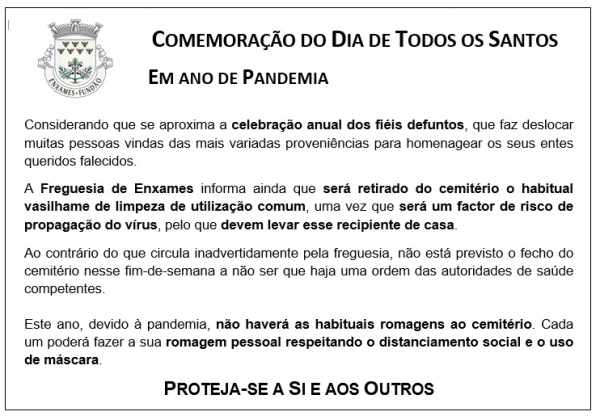 COMEMORAÇÃO DO DIA DE TODOS OS SANTOS
