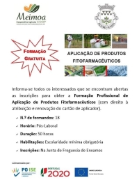 FORMAÇÃO PROFISSIONAL PARA APLICAÇÃO DE PRODUTOS FITOFARMACÊUTICOS