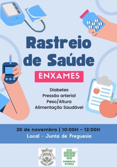 RASTREIO GRATUITO À DIABETES E DO CANCRO COLORRETAL | 20 DE NOVEMBRO DE 2022