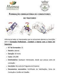 Formação Profissional Não Financiada | Conduzir e Operar com o Trator em Segurança