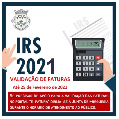 Apoio na validação de faturas para efeitos de preenchimento do IRS em 2021