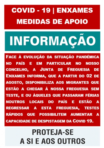 Disponibilização de testes à Covid - 19