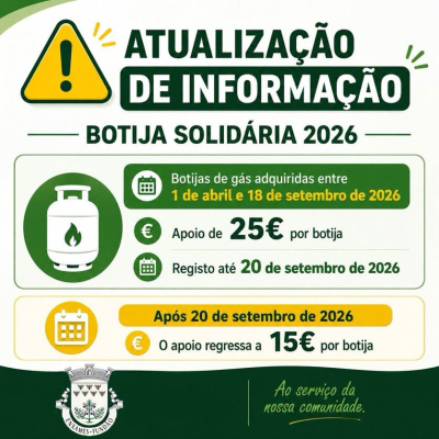 ATUALIZAÇÃO DE INFORMAÇÃO | BOTIJA SOLIDÁRIA 2026