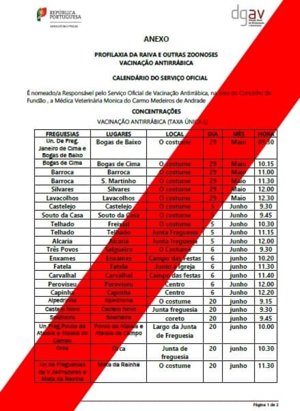 VACINAÇÃO ANTIRRÁBICA E IDENTIFICAÇÃO ELETRÓNICA | 6 DE JUNHO de 2024 | ENXAMES