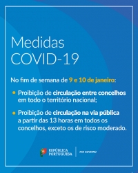 MEDIDAS COVID 19 | RENOVAÇÃO DO ESTADO DE EMERGÊNCIA | 09 e 10 DE JANEIRO DE 2021