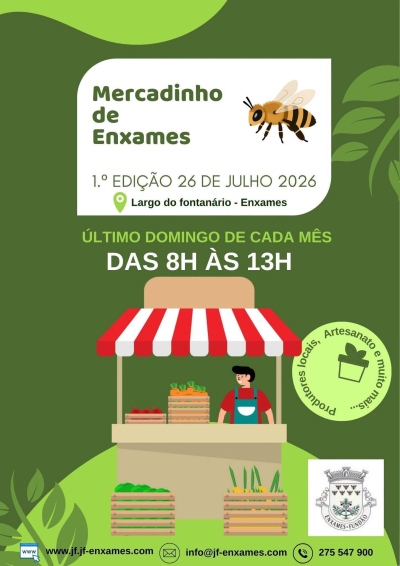 MERCADINHO DA FREGUESIA DE ENXAMES | INSCRIÇÕES ABERTAS