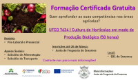 FORMAÇÃO CERTIFICADA GRATUITA | CULTURA DE HORTÍCOLAS EM MODO DE PRODUÇÃO BIOLÓGICO